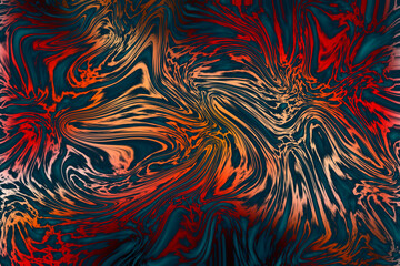 Fototapeta premium Liquid shape texture with red and blue tones.