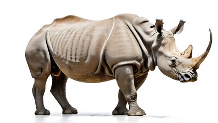 Obraz premium rhino isolated on white, rhino isolated on white