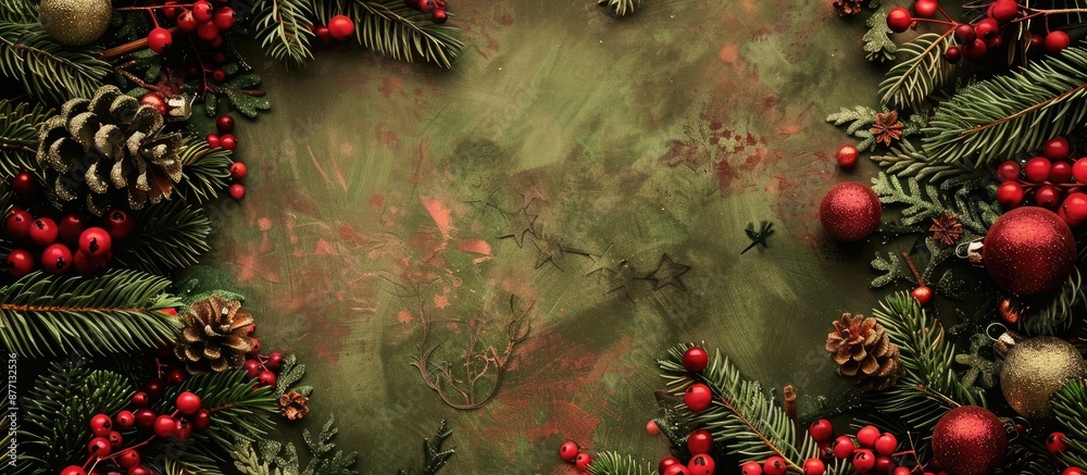 Poster festive backdrop with a copy space image for christmas.