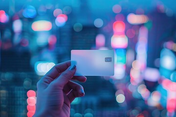 Credit Card in a City at Night