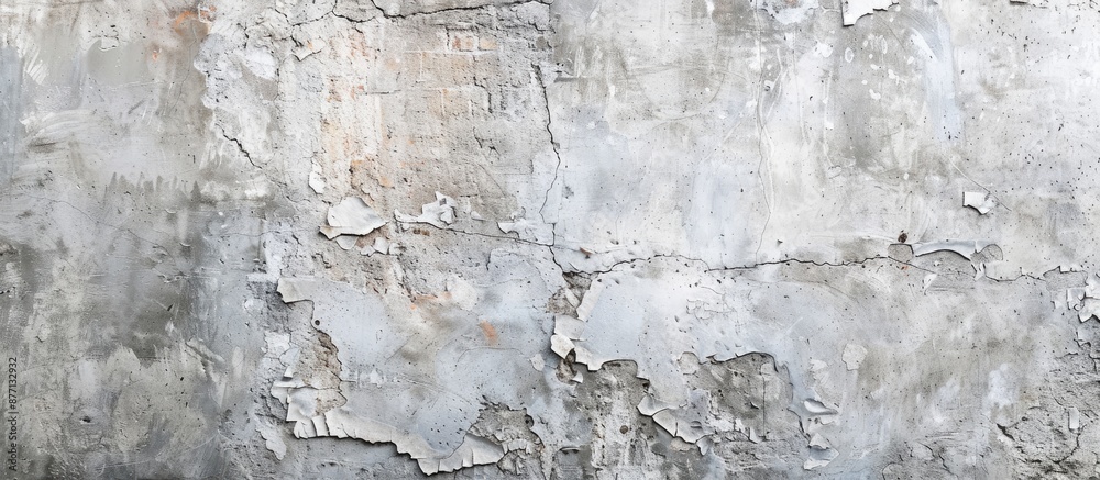 Poster background featuring an aged gray concrete wall with textured surface, suitable for copy space image