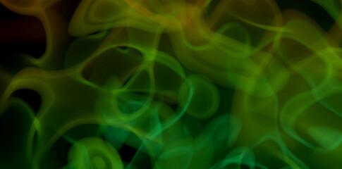 Illustration of Green And Yellow Smoke Geometric Abstract
