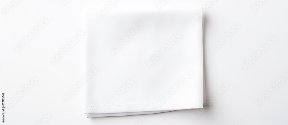 Leinwandbilder high-resolution photograph of a white square bar napkin isolated on a white background with copy spa