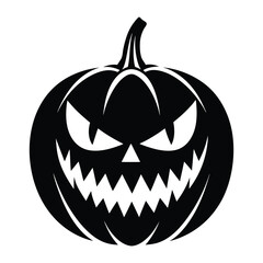 Halloween Pumpkin Silhouette Vector illustration