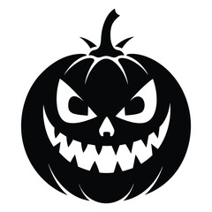 Halloween Pumpkin Silhouette Vector illustration