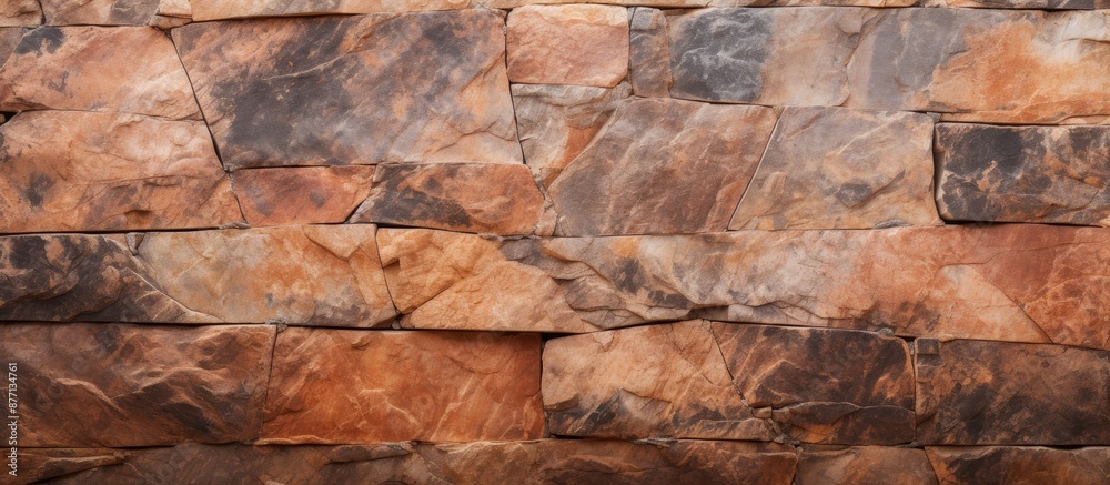 Poster close-up brown and orange stone texture background with copy space image for design.