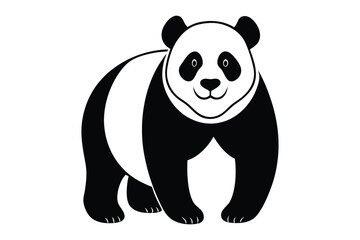 Panda silhouette vector