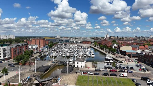 aerial view of Humber Dock, Hull Marina Kingston upon Hull 