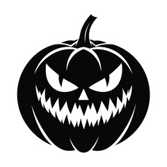 Halloween Pumpkin Silhouette Vector illustration