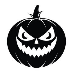 Halloween Pumpkin Silhouette Vector illustration