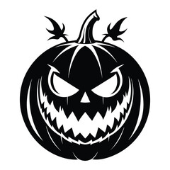Halloween Pumpkin Silhouette Vector illustration