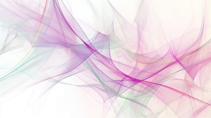 Naklejka premium A soft pink, purple and green digital abstract design on a white background.