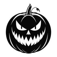 Halloween Pumpkin Silhouette Vector illustration