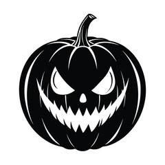 Halloween Pumpkin Silhouette Vector illustration