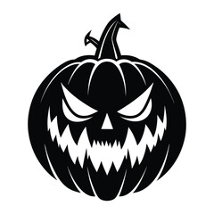 Halloween Pumpkin Silhouette Vector illustration