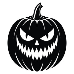Halloween Pumpkin Silhouette Vector illustration