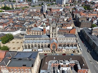 areal views of Hull Minster is an Anglican Church in the centre of Hull. East Riding of Yorkshire, England