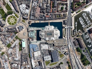 aerial view of princess quay shopping centre Kingston upon hull