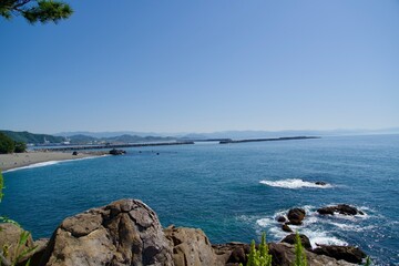 View of Katsurahama Beach and the Pacific Ocean from the cape