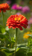 Common Zinnia or Zinnia elegans is one of the most famous flowering annuals of the genus Zinnia