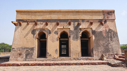 Naklejka premium Side view of Gujri Mahal, built by Firoz Shah Tughlaq for his beloved Gujri Rani in the 14th century, Hissar, Haryana, India.
