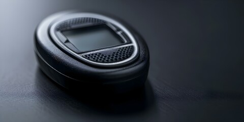 Closeup image of glucose meter for daily diabetes management monitoring. Concept Diabetes Management, Glucose Monitoring, Health Technology, Daily Tracking, Medical Devices