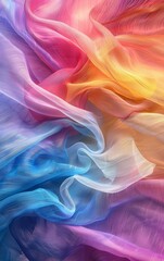 Obraz premium Abstract colorful fabric with flowing, vibrant colors and textures. Perfect for design projects.