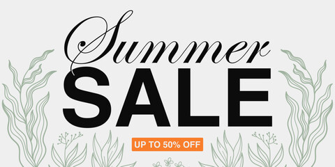 Summer sale luxury banner