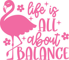 Fototapeta premium Funny Flamingo Quote