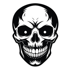 Halloween Skull Silhouette Vector illustration