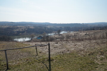 Landscapes of the Tyasmin River in the Cherkasy region in early spring