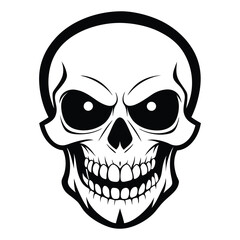 Obraz premium Halloween Skull Silhouette Vector illustration