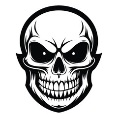 Halloween Skull Silhouette Vector illustration