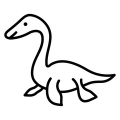 Plesiosaurus Lineart