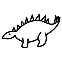 Stegosaurus Lineart