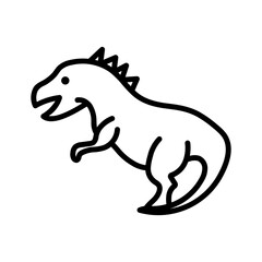 Fototapeta premium Allosaurus Lineart