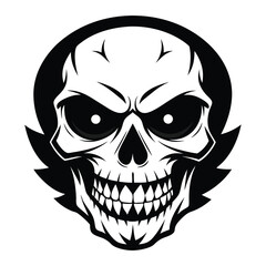 Halloween Skull Silhouette Vector illustration