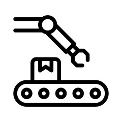 industrial robot line icon