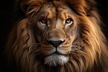 Naklejka premium Vertical close up shot of huge African elephant, generative IA