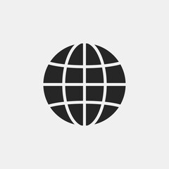 Earth globe icon flat vector design