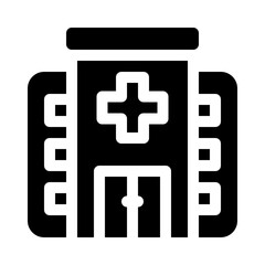 Fototapeta premium hospital glyph icon