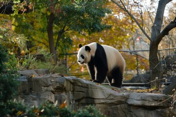 Naklejka premium Male giant panda at the National Zoo.