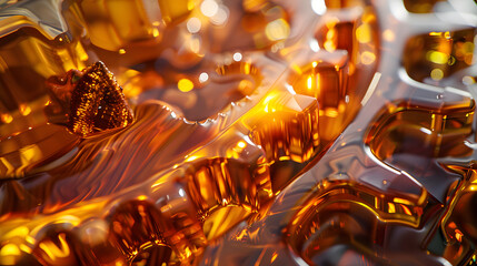 A close up of a liquid with bubbles in it