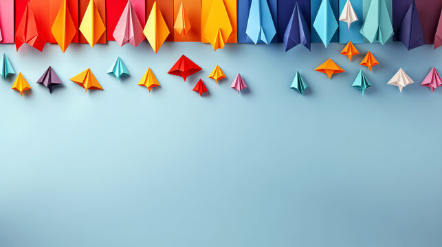 Celebrate Friendship Day with colorful paper airplanes, symbolizing shared adventures and fun