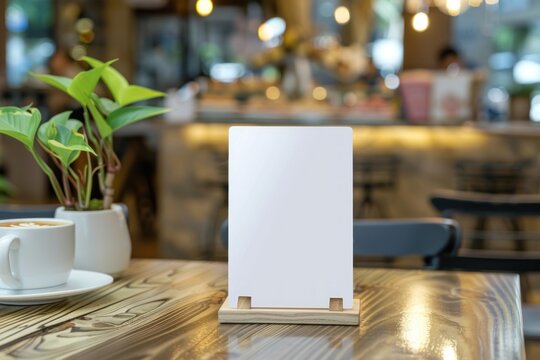 Tablet Tent Talkers Promotional Menu cards white blank Empty for mock up design and templates