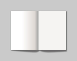 A mock-up illustration showing the inner pages of book, leaflet, catalogs, note, brochure, flyer, booklet, etc. spread out front.