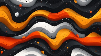 Obraz premium realistic glamour abstract technology design wave featuring geometric shapes with realistic graphic shapes decoration in isolated elegant background, businsess background presentation 