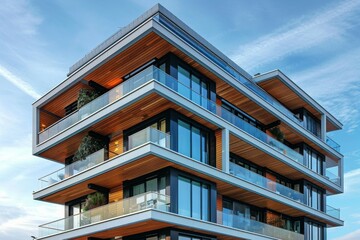 Obraz premium Modern Apartment Building Exterior