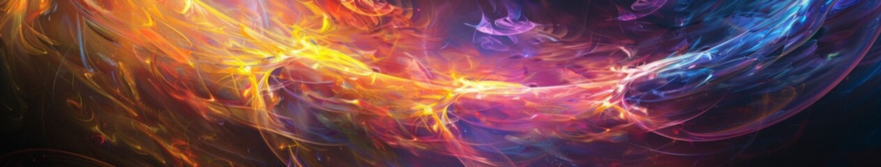 Obraz premium Abstract Wallpaper Featuring Colorful and Irregular Patterns with Lines and Curves. AI-Generated Background Emphasizing Vibrancy and Creativity