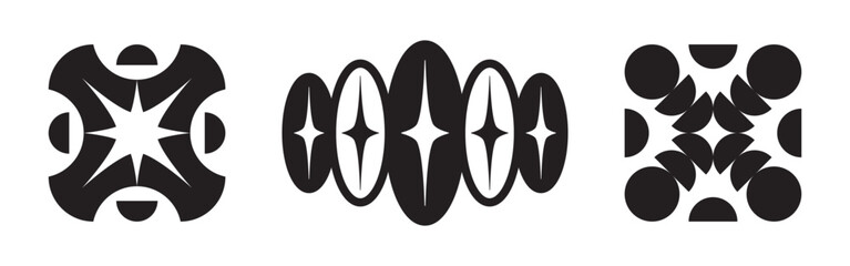 Sparkle stars abstract geometric shape pattern vector illustration